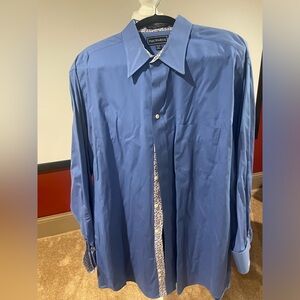 Paul Fredrick men’s dress shirt. Has been monogrammed with initials.